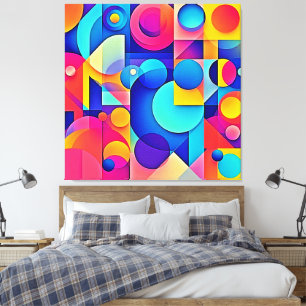 Vibrant Shape Play Canvas Print