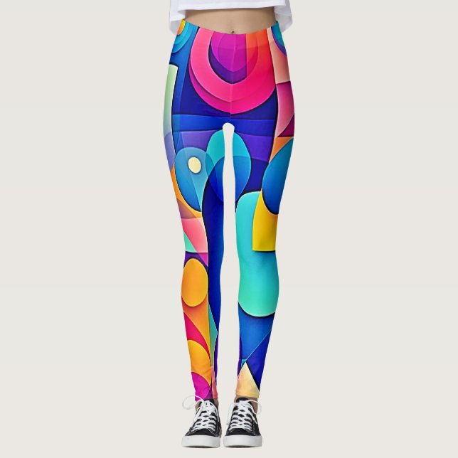 Vibrant Shape Play Leggings (Front)