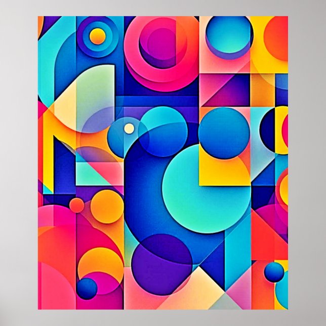 Vibrant Shape Play Poster (Front)