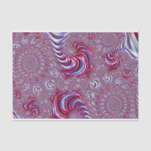 Vibrant Shiny Groovy Trippy Spiralling Fractal Art Tissue Paper