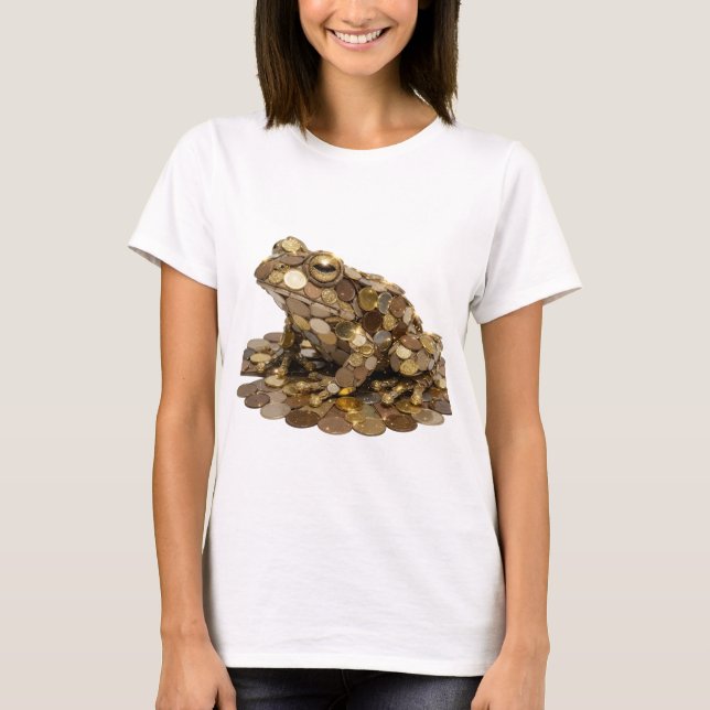 Vibrant Silver ABSTRACT ART Graphic Design T-Shirt (Front)