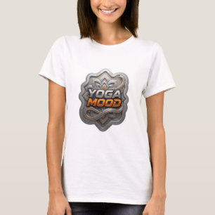Vibrant Silver YOGA MOOD Quote Shirt