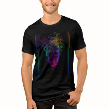 Vibrant Skeleton Face Sassy Tri-Blend T-Shirt