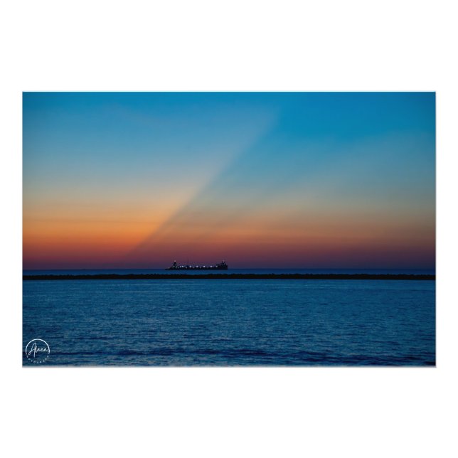 Vibrant Sky Sunset Photo Print (Front)
