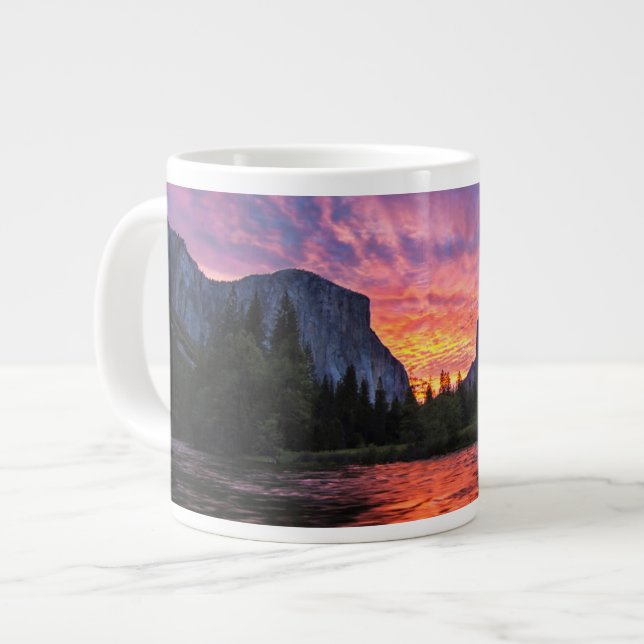 Vibrant Sky | Yosemite Valley Large Coffee Mug (Front Left)