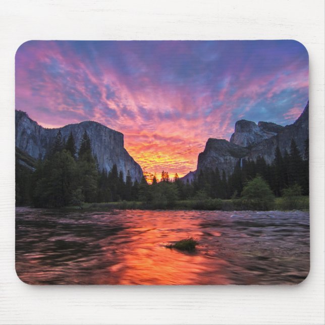 Vibrant Sky | Yosemite Valley Mouse Pad (Front)