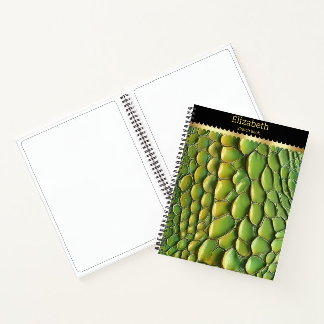 Vibrant snakeskin patterns in sunlight notebook (Inside)