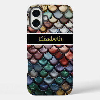 Vibrant snakeskin scales in nature iPhone 16 plus case