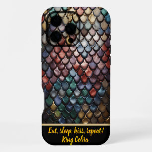 Vibrant snakeskin scales in nature iPhone 16 pro max case