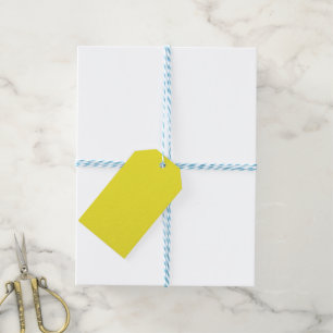 Vibrant Solid Yellow Background Gift Tags
