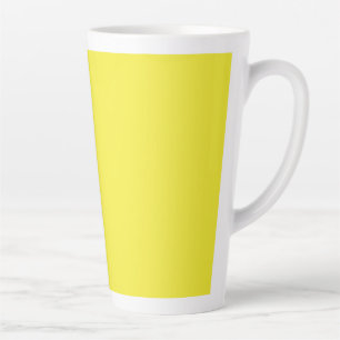 Vibrant Solid Yellow Background Latte Mug