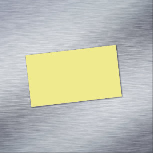 Vibrant Solid Yellow Background Magnetic Business Card