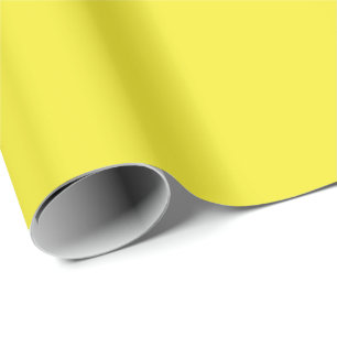 Vibrant Solid Yellow Background  Wrapping Paper
