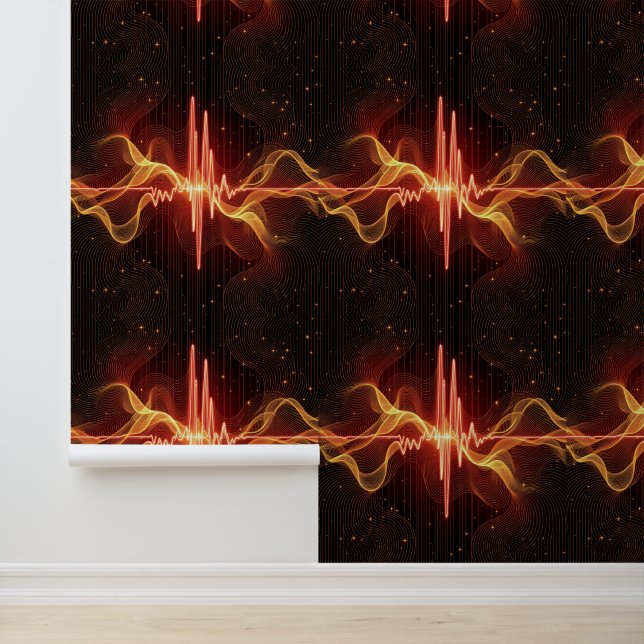 Vibrant Soundwave Energy Art Wallpaper (Application)