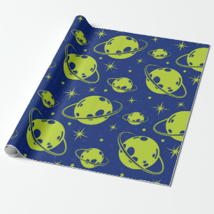 Vibrant Space Art: Planets and Stars in Harmony Wrapping Paper