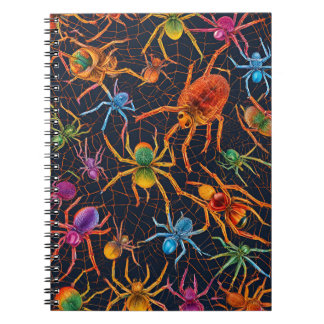 Vibrant Spider Web Notebook – Colourful Design