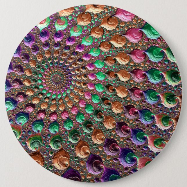 Vibrant Spiral 6 Cm Round Badge (Front)