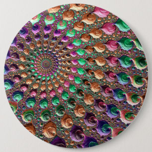 Vibrant Spiral 6 Cm Round Badge