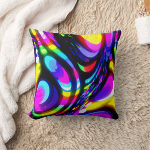 Vibrant Spiral Fantasy Pattern Cushion