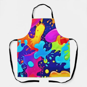 Vibrant Splash of Colour Art Explosion Apron