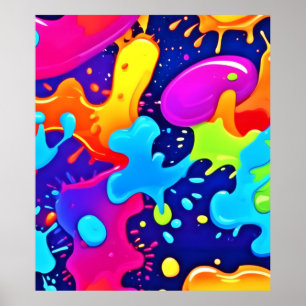 Vibrant Splash of Colour Art Explosion Poster