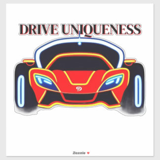 Vibrant Sports Car with Neon Glow