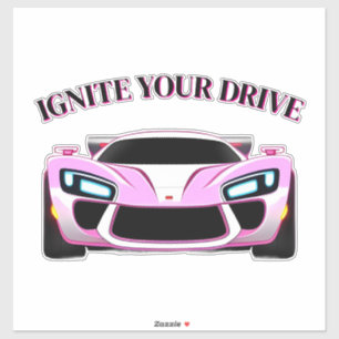Vibrant Sports Car with Neon Glow