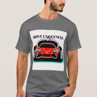 Vibrant Sports Car with Neon Glow T-Shirt