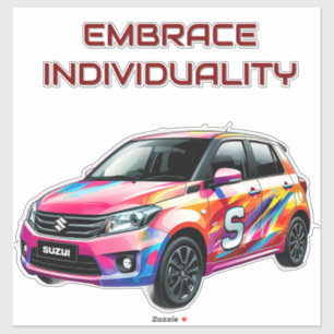 Vibrant Sports Car with Splash of Colours