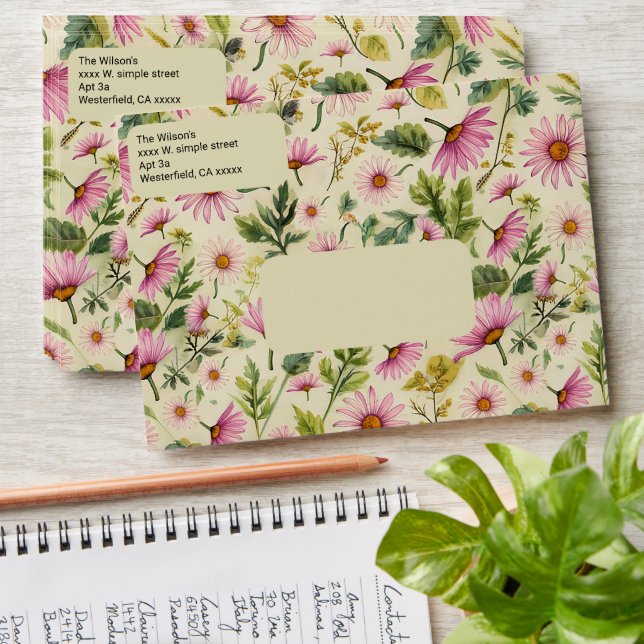 Vibrant Spring Floral  Envelope (Stacked)