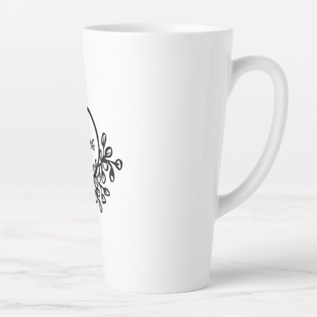 Vibrant Spring Floral Pattern | Colourful Nature B Latte Mug (Right)