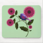 Vibrant Spring Floral with Cute Purple Bird Art Mouse Pad<br><div class="desc">Bring the freshness of the garden into your home with this beautiful Spring illustration. Featuring a chubby purple bird resting on a flowering branch, surrounded by vibrant deep pink blooms and lush green leaves. This cheerful design is perfect for celebrating the season of new beginnings. It looks stunning on tote...</div>