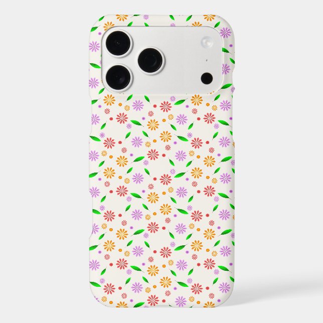 Vibrant Spring Flowers and Leaves  (Back)