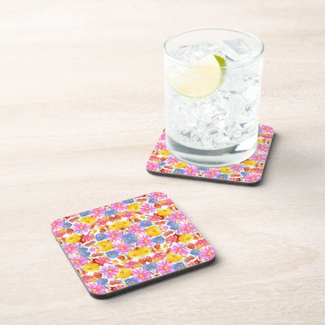 Vibrant square coaster  (Right Side)