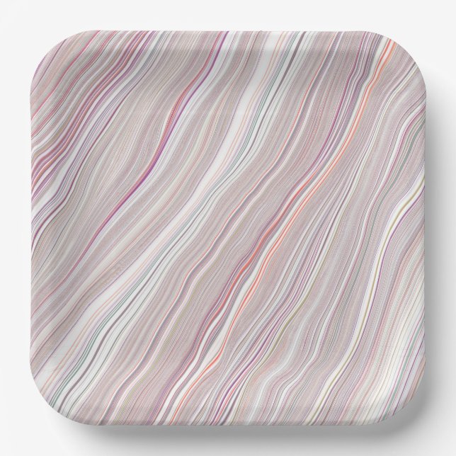 Vibrant Square Paper Plate for Summer BBQs (Front)