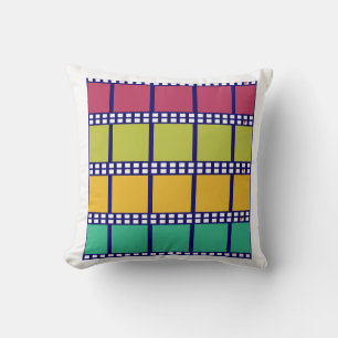 Vibrant Squares Decorative Pillow