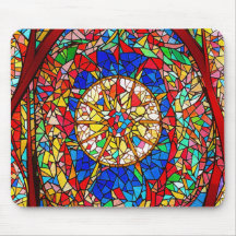 Vibrant Stained Glass Abstract Art