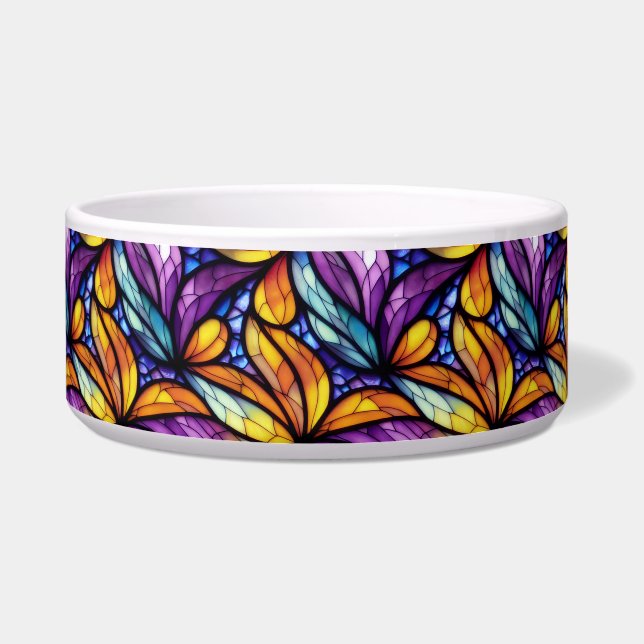 Vibrant Stained Glass Floral: Colourful Design (Front)