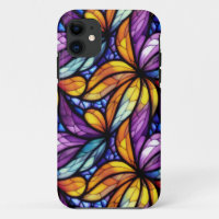 Vibrant Stained Glass Floral: Colourful Design