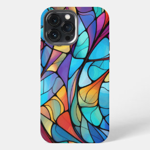 Vibrant Stained Glass Flow Abstract iPhone 13 Pro Max Case