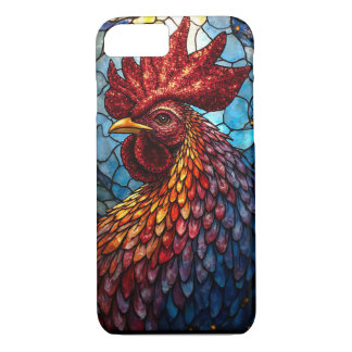 Vibrant Stained Glass Rooster Case-Mate iPhone Case