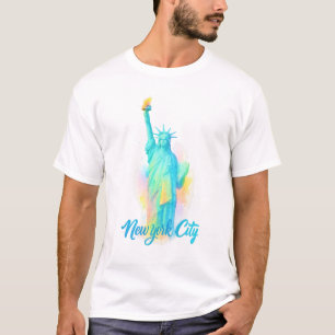 Vibrant Statue of Liberty “New York City” Neon T-Shirt