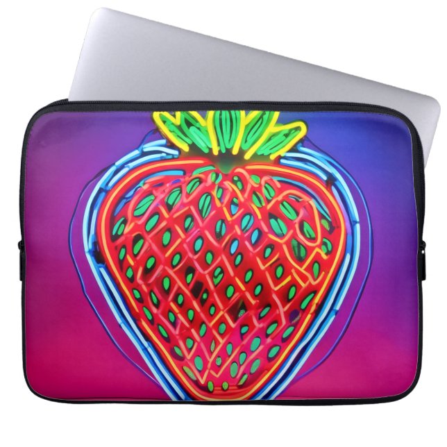 Vibrant Strawberry Neon! Laptop Sleeve (Front)