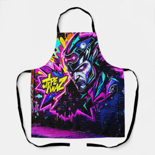 Vibrant Street Art Glow Apron