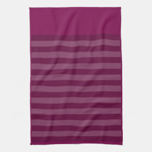Vibrant Striped Maroon Matching Tea Towel