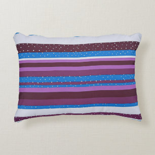 Vibrant Striped Pattern Background Decorative Cushion