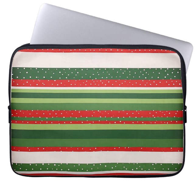 Vibrant Striped Pattern Background Laptop Sleeve (Front)