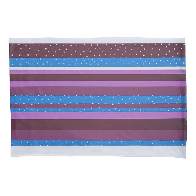 Vibrant Striped Pattern Background Pillowcase (Front)