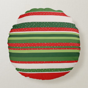 Vibrant Striped Pattern Background Round Cushion
