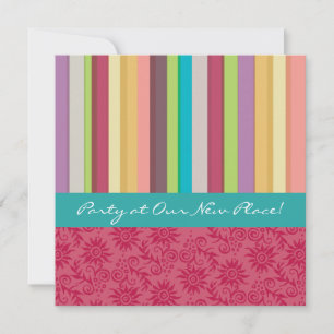 Vibrant Stripes Invitation